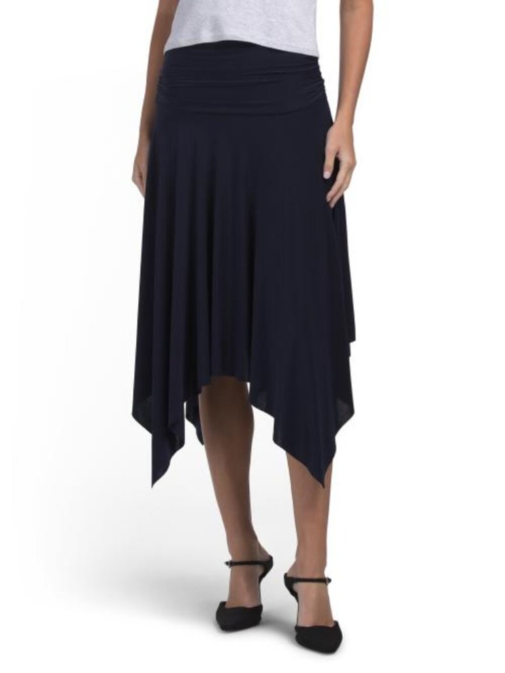 21 SAINTS Hanky Hem Slinky Maxi Skirt